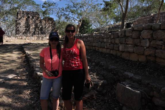 Encontro com brasileira e paranaense nas ruínas mayas de Uxmal, no Yucatán, sul do México